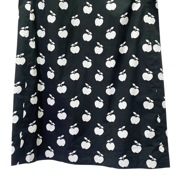 Kate Spade Apple Toss Taxi Dress Black White Puff Sleeve Mini Shift Size 00 - Picture 10 of 16